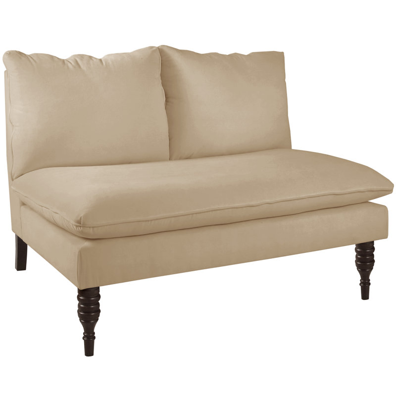 Alcott Hill® Velvet 47" Armless Loveseat Wayfair